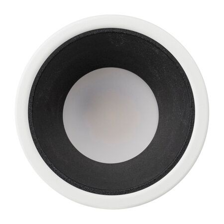 Gleam White with Black Insert Tri Colour Fixed Deep LED Downlight