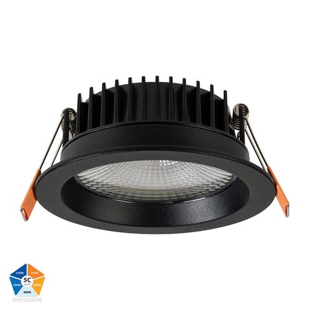 Ora Black 5 Colour Fixed LED Downlight