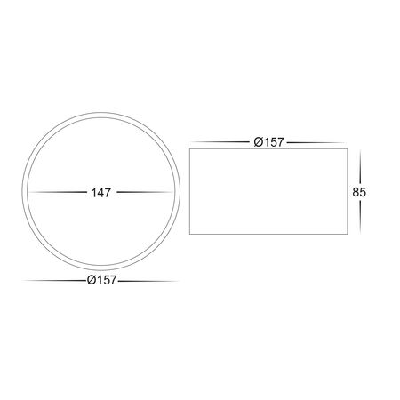 Nella White 18w Surface Mounted LED Downlight