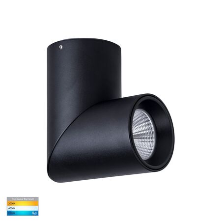 Nella Black 12w Surface Mounted Rotatable LED Downlight