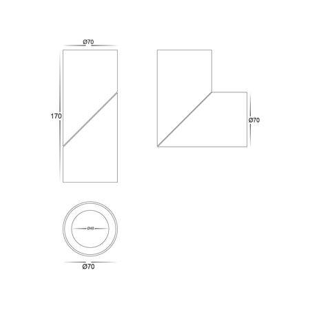 Nella Black 12w Surface Mounted Rotatable LED Downlight