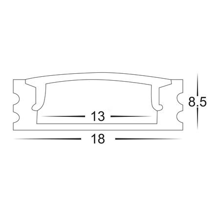 Black Shallow Square Aluminium Profile