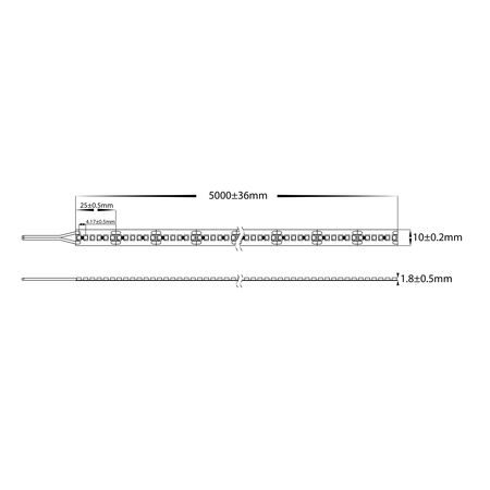 19.2w IP20 LED Strip 5500k