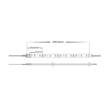 9.6w IP54 LED Strip 5500k