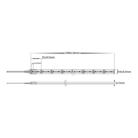 19.2w IP54 LED Strip 4000k