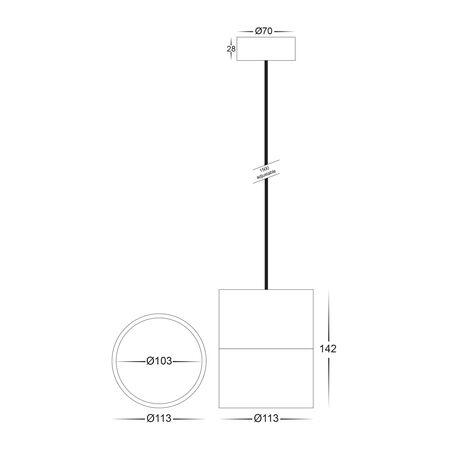 Nella White 12w LED Pendant