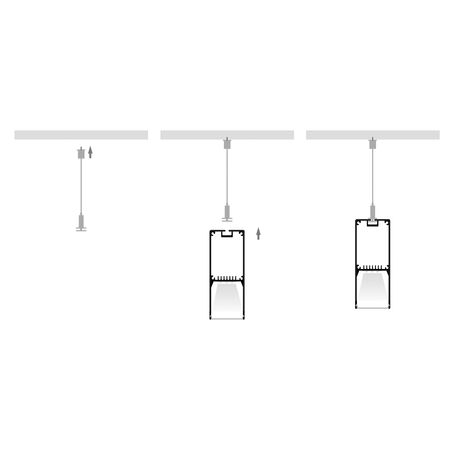 Suspended White Aluminium Profile