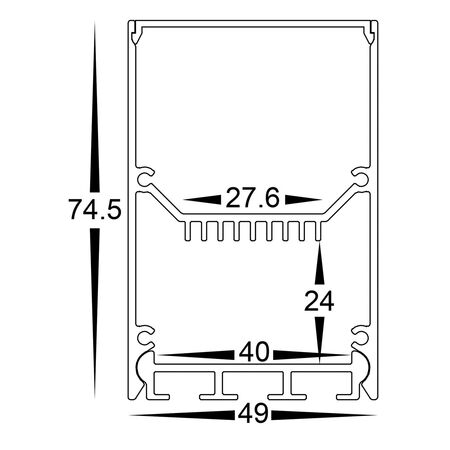 Deep Square Aluminium Profile