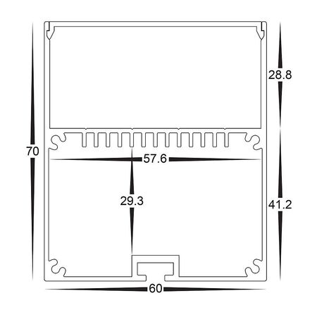 White Deep Square Profile