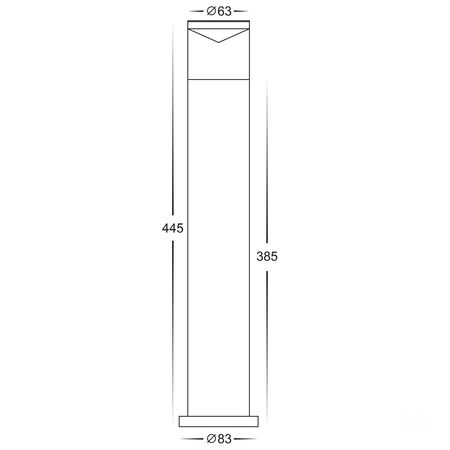 Highlite Titanium Aluminum TRI Colour LED Bollard Lights