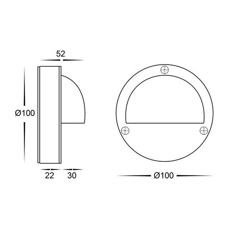 Pinta 316 Stainless Steel Step Lights with Eyelid