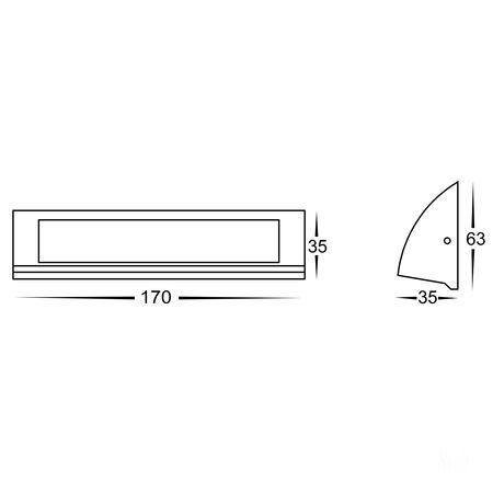 Taso 6w Black TRI Colour LED Step Light