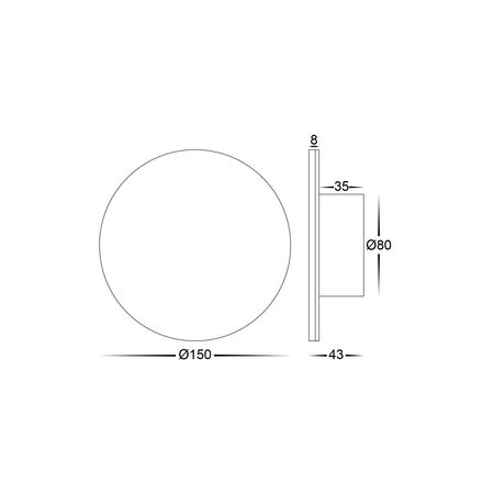 Halo Black TRI Colour LED Wall Light