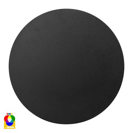 Halo Black RGBW LED Wall Light