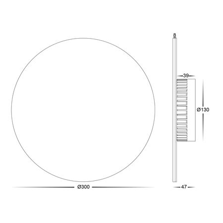 Halo White TRI Colour LED Wall Light