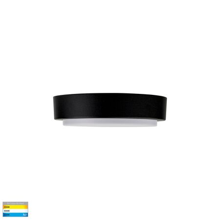 Liptor Black 10w Ceiling Mounted LED Oyster