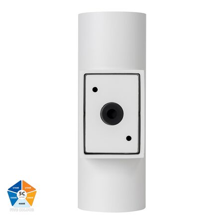 Aries Aluminium White Up & Down LED Wall Light