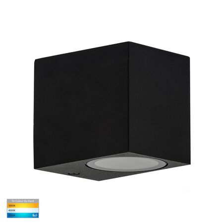 Accord Black TRI Colour Fixed Down LED Wall Light