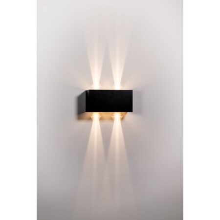 Versa Black Square Up & Down Wall Light