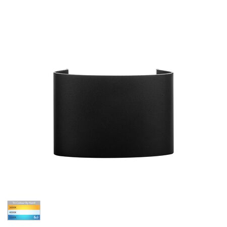 Maro Black Up & Down TRI Colour LED Wall Light