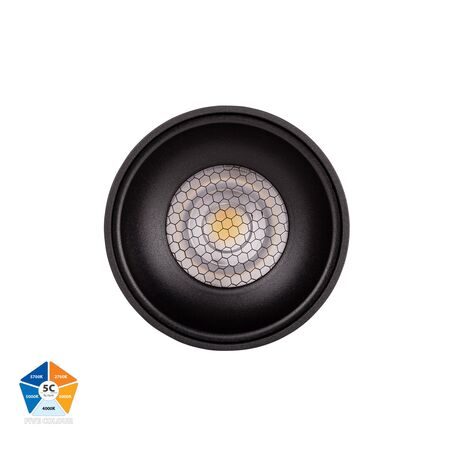 Nella Black 7w Surface Mounted LED Downlight