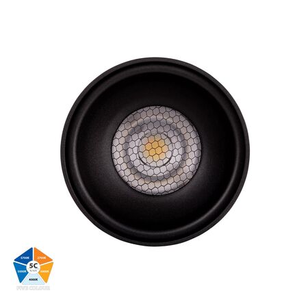 Nella Black 12w Surface Mounted LED Downlight