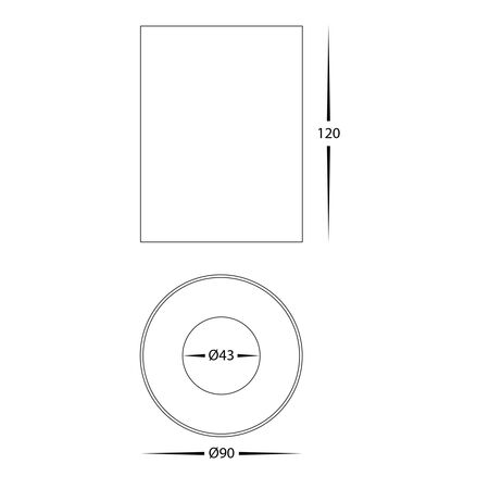 Nella Black 12w Surface Mounted LED Downlight