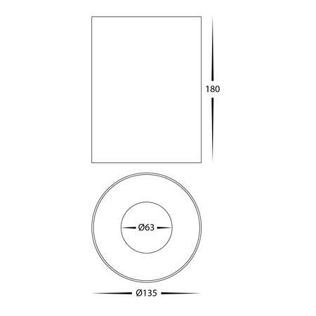 Nella Black 24w Surface Mounted LED Downlight