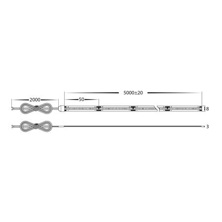 14.4w IP54 24v DC 5500K CSP Dotless LED Strip