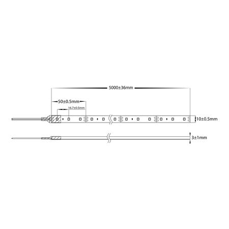 14.4w IP54 LED Strip 3000k