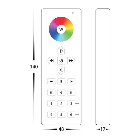 RGBC or RGBW 6 Zone LED Strip Controller