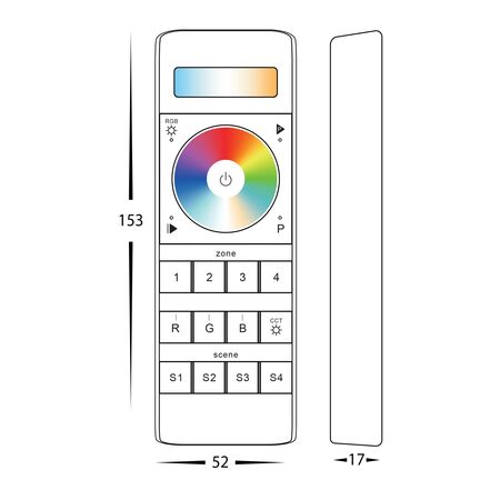 RGBCW 4 Zone LED Strip Controller