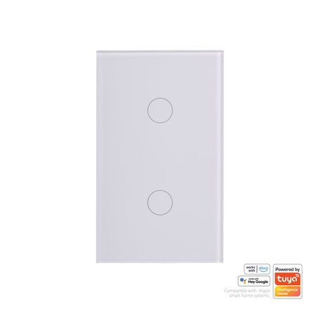 Wifi Two Gang White Wall Switch