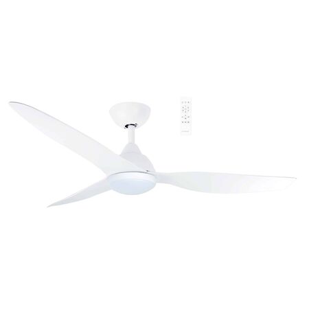 Avoca DC 1320mm 3 ABS Blade WIFI & Remote Control Ceiling Fan with Variable Dim 20w CCT LED Light Matt White