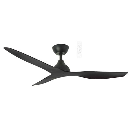 Avoca DC 1320mm 3 ABS Blade WIFI & Remote Control Ceiling Fan Only Matt Black