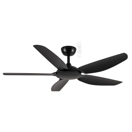 Esprit DC 1320mm 5 ABS Blade WIFI & Remote Control Ceiling Fan Only Matt Black