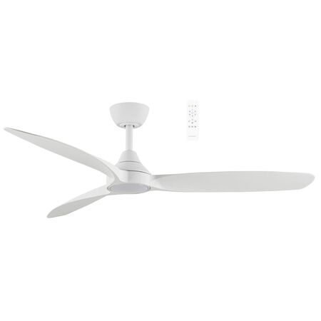 Seaforth DC 1320mm 3 ABS Blade WIFI & Remote Control Ceiling Fan with Variable Dim 15w CCT LED Light Matt White