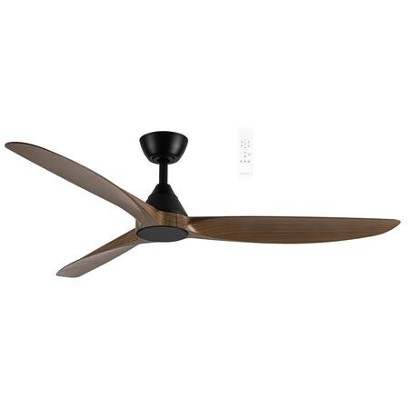 Seaforth DC 1420mm 3 ABS Blade WIFI & Remote Control Ceiling Fan Only Matt Black/Teak