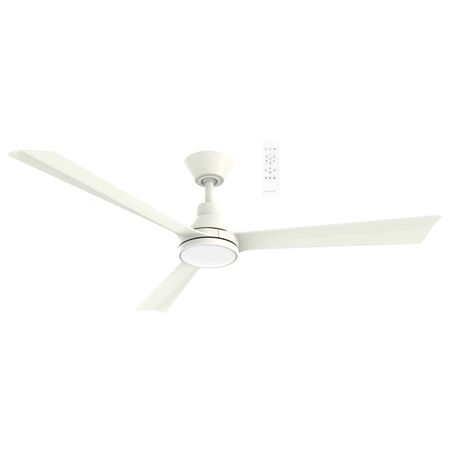 Riviera DC 1320mm 3 ABS Blade WIFI & Remote Control Ceiling Fan with Variable Dim 15w CCT LED Light Matt White