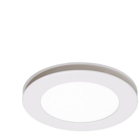 Flow Round 250mm Exhaust Fan & 12w Tricolour LED Light White