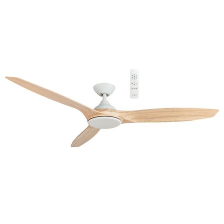 Newport DC 1420mm 3 ABS Blade WIFI & Remote Control Ceiling Fan Only White/Oak