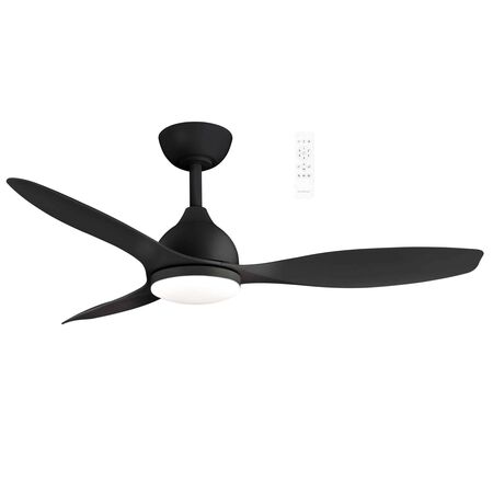 Elite DC 1220mm 3 ABS Blade WIFI & Remote Control Ceiling Fan with Variable Dim 18w CCT LED Light Matt Black