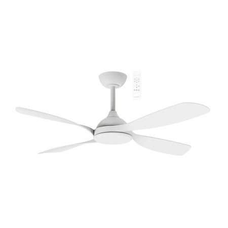 Hampton DC 1320mm 4 ABS Blade WIFI & Remote Control Ceiling Fan Only Matt White