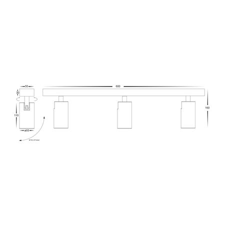 Revo White 3 Light TRI Colour Bar Light