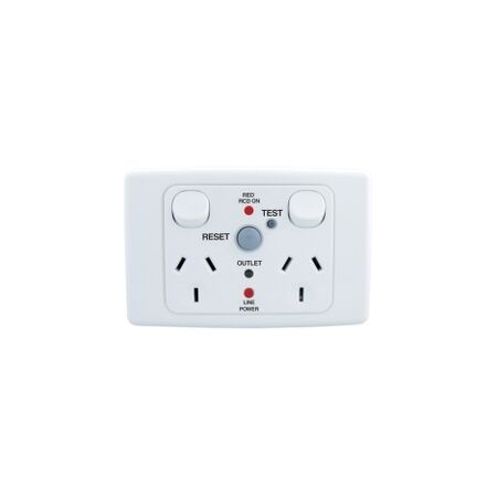 2000 Series
RCD Protected Twin Switch Socket Outlet
250V, 10A, 2 Pole, 10mA RCD | White Electric