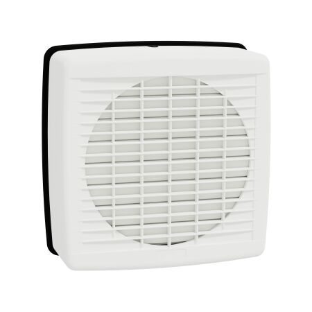 Airflow, Exhaust fan, wall, 200mm blade dia, pull cord louvre, white