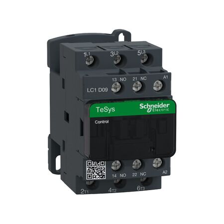 TeSys D, Contactor, 3P(3 NO), AC-3/AC-3e, 0 to 440V, 9A, 24VAC 50/60Hz coil