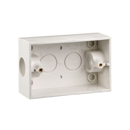 Clipsal - Mounting Accessories, Mounting Box, with 25 mm End Entries - White Electric