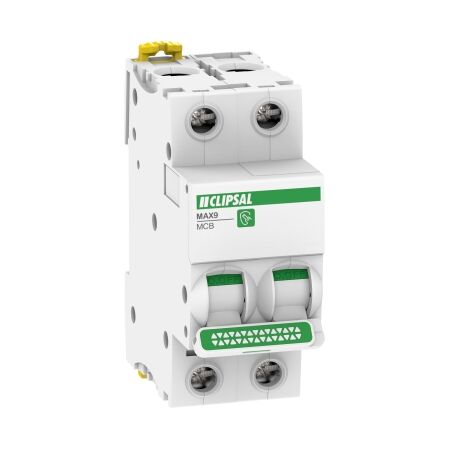 MAX9, Miniature Circuit-Breaker (MCB), 2P, 16A, C Curve, 6000A, 415V, Distribution