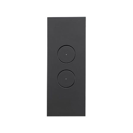 Saturn Zen, Grid and Cover Architrave, 2 Gang, Less Mechanism - Zen Black